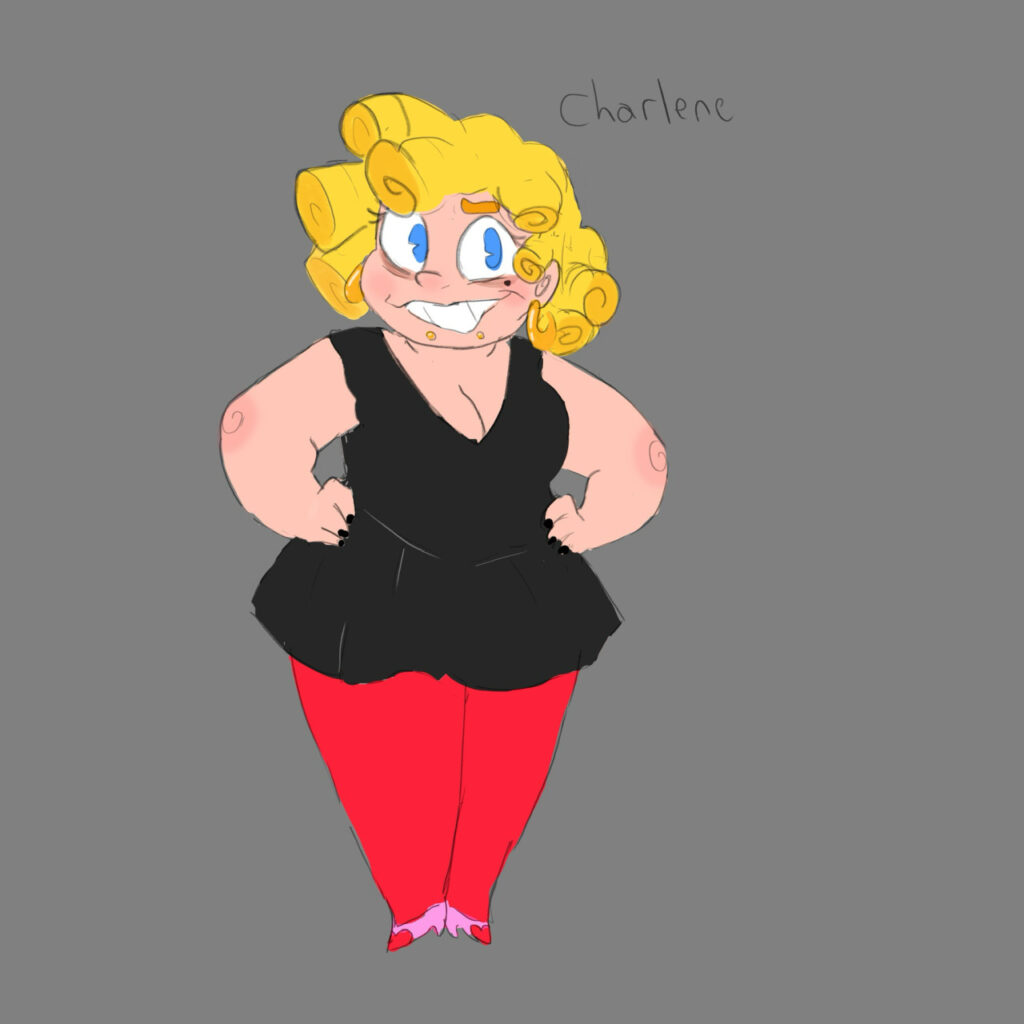 Charlene, a character I drew.